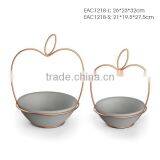 Apple Shape Metal Hanging Flower Pot Stand Concrete Flower Pot Fruit Pot thumbnail-2