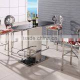 LC05 Stainless Steel Metal Bar Stool High Chair thumbnail-1