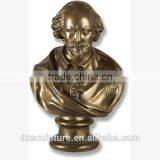 Famous English Writer Shakespeare Bronze Bust Statue thumbnail-2