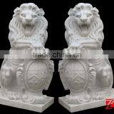White Lion Marble Sculpture for Sale thumbnail-1