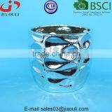 Metal Electroplating Silver Ceramic Planter Pot thumbnail-2