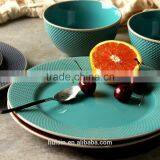 Embossing Dot Glossy Glaze 16 Piece Porcerlain Dinner Set thumbnail-1