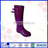 Fashion Purple Rubber Rain Boots thumbnail-1