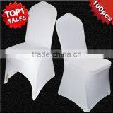100 PCS Universal White Stretch Polyester Spande Wedding Party Chair Covers for Weddings Banquet Hotel Decoration Decor thumbnail-1