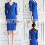 Fashion Design Slim Fit Office Ladies Formal Dress Half Sleeve Dress thumbnail-2