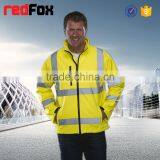 High Visibility Jacket With Windproof Waterproof Softshell Man Jacket thumbnail-2