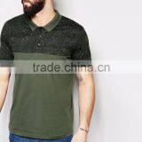 Custom 100% Cotton Casual Style Dri Fit Mens Short Sleeve Polo Shirt With Marble Print In Khaki With Rib Collar thumbnail-2