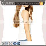 Women Custom White Sleeveless Knitted Sweater thumbnail-1