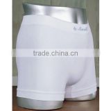 plain white seamless man underwear boxer shorts