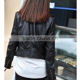 Latest Spring and Autumn European and American Stylish With Zipper Design Elegant Slim Women Leather Jacket thumbnail-5