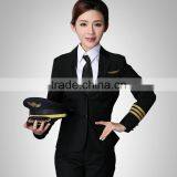 Chinos Airline Uniform OEM Service Uniforme Piloto Mujer for Woman Polit thumbnail-3