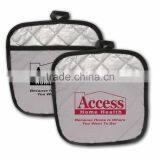 Therma-Grip Large Pot Holder - Silver Flame Resistant Cotton Pot Holder and Comes With Your Logo thumbnail-1