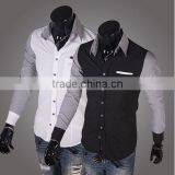 Wholesale Walson Latest Shirt for Man 100% Cotton Luury Long Sleeve Dress Casual Shirt Italian Style Design Apparel thumbnail-1