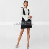 2018 Spring Pinafore Dress With Ruffle Black Suspender Skirt for Women thumbnail-6