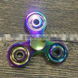 Fingertips Gyro Colorful Aluminum Alloy Big Three Round Bright Color Big Three Yuan Black Circle Finger Gyro Metal Gyro Decompre thumbnail-4