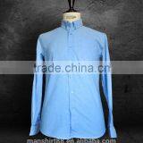 2017 New Design Cotton Light Blue Button Down Oxford Dress Shirt for Men thumbnail-2
