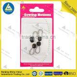 Removable Metal Button Collar Extenders With Spring for Shirts/jeans/trousers With Black Crystal Mounted thumbnail-5