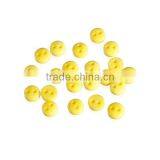 Resin Sewing Buttons Scrapbooking 2 Holes Round Yellow 6mm Dia thumbnail-1