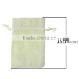 Velvet Jewelry Bags Drawstring Rectangle Off-white 15cm X10cm thumbnail-2