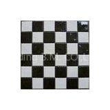Black Mix White Blending Ceramic Mosaic Tiles , Mesh Dotted Furniture Tile