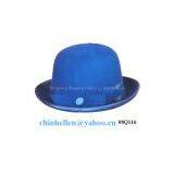 lady's blue bowler hat