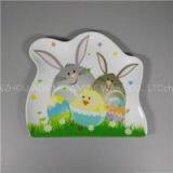 Rabbit And Chick Design Holiday Easter Day Use Melmac Melamine Funning Dinner Plates thumbnail-1