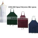 Many Colors Spun Polyester Bib Aprons Color Retention Chef Spun Poly Bib Apron