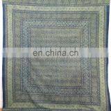 Gold Supplier Beautiful Hot Selling Indigo Print Vegetable Dye Ajrakh Kantha Throw thumbnail-4