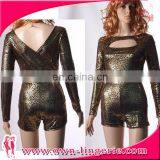 2016 Gold Sequins Fashion Women Long Sleeve Office Lady Jumpsuit thumbnail-5