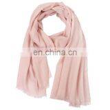 100% Mercerized Wool Twill Weave Plain Color Shawl Worsted Wool Autumn Winter Ladies Warm Scarf thumbnail-4