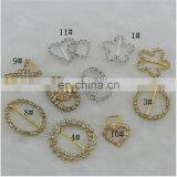 Grade A Rhinestone Heart Buckles Wedding Ribbon Slider 25mm Bar thumbnail-2