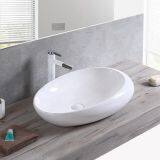Good Sale Ceramic no Hole Round Shape Washhand White Tabletop Wash Basin Sink thumbnail-5