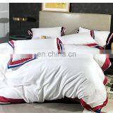 Red And Black Hotel Luxury Satin Duvet Cotton Bed Sheet Bedding Comforter Set King Size Bed Set thumbnail-6