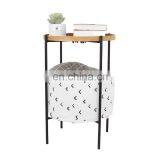 Customized Newest Design Home Storage Metal Round Tea Table With Wooden Lid thumbnail-3