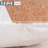 2018 Spring New Geometry Pillow Poly Canvas Patchwork Applique Cork Sofa Cushion thumbnail-5