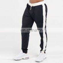 Breathable casual mens side stripes fitness trackpants zipper sweatpants joggers for gym