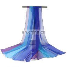 Wholesale printing scarves women gradient georgette chiffon scarf  shawls