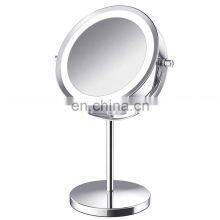 Hot Selling Double-sided Stainless Steel 6X 7X Cosmetic Mirror Household Extendable Free Standing Mirror Bathroom Makeup Mirror thumbnail-2