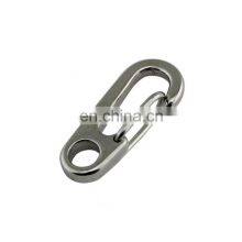 Wholesale Stainless Steel 304/316 Carabiner Quick Released Eye Split Keychain Snap Clip Hook 35MM Dog Leashes Bag Carabiner thumbnail-5