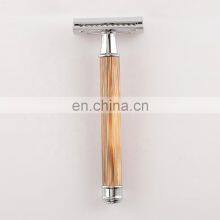 Silver Razorladies Bamboo Traditional Reusable Wooden Safety Razor thumbnail-2