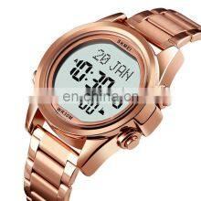 SKMEI New Brand 1667 Latest Men Azan Qibla Watch Digital Manufacturers Fancy Wrist Watch Stainless Steel