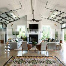 Aluminum Benefit Glass Low Price Residential Automatic Black Door CE Customized Sectional Garage Door Modern Solid Wood Exterior thumbnail-4