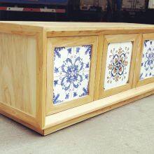 Solid Elmwood Cabinet With Drawing thumbnail-2