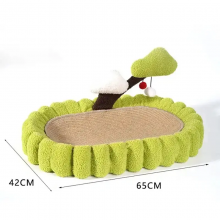 Meow Love Environmental Protection Tree Wear Resistant Shafting Green Sisal Cat Scratching Board Scratching Pad Cat Nest thumbnail-2