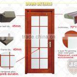 Hot Sale Lattice Wood Glass Door Design Kitchen Swinging Door for Interior Used thumbnail-2