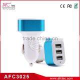 Power Technology 3 Port Fits for Multiple Mobile Devices Car Electric Car USB Cell Charger thumbnail-3