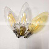 2015 ETL CE LED FILAMENT CANDLE LIGHT E14 E12 4W 2W LED FILAMENT LAMP VINTAGE FULL GLASS COVER thumbnail-1