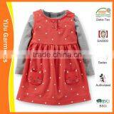 Good quality combed cotton Winter girl dress set