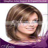 Short Brown With Blonde Straight Lace Front Wig Heat Resistant thumbnail-1
