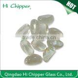 Clear cashew shape glass gemstone for fireplace decoration